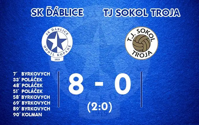 Vysoká domácí výhra, Troju jsme zkřupali 8:0!